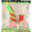 Ooze Steamboat silicone glass water pipe in rasta red-yellow-green, boxed with quartz banger and 14 mm glass bowl slide.