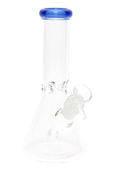 8" Small Colored Glass on Glass Beaker Water Pipe - WP2346