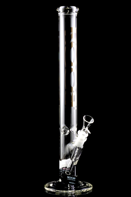 RooR 18" Glass on Glass 45mm Straight Shooter Water Pipe with Ice Pinch - WP2168