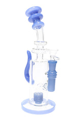 10" Spiked Stemless Glass on Glass Water Pipe with Matrix Perc - WP3153