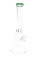 Large 14" 9mm Glass on Glass Beaker Water Pipe with Ice Pinch - WP2350