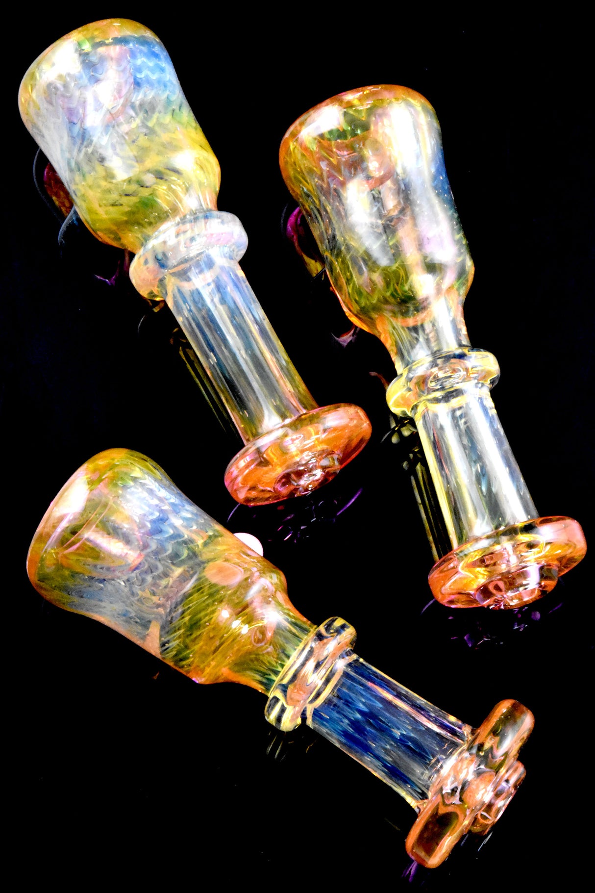 (US Made) Fumed Color Changing Glass Chillum - C0319