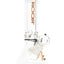 Clear ROOR 10-inch beaker bong with wood grain ROOR logo, ultra-thick 7 mm glass, glass-on-glass downstem and bowl, ice pinch.