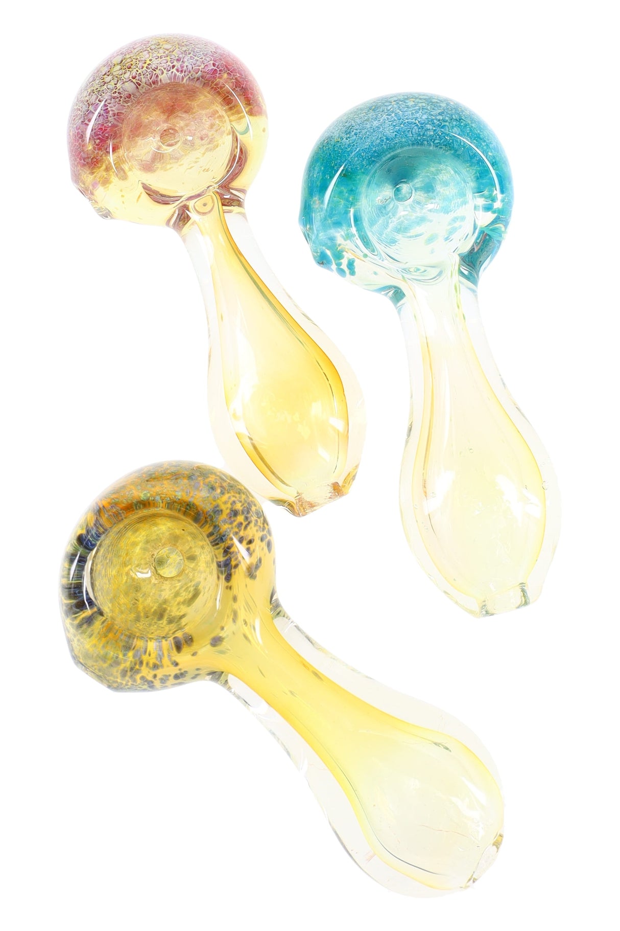 3" Color Changing Frit Glass Pipe - P2124