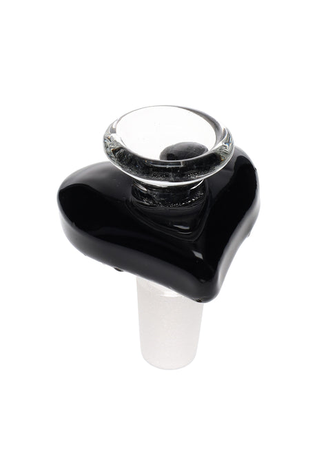 14.5mm Male Glass on Glass Heart Bowl - BS901