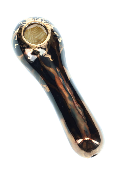 (US Made) 4" Colorful Ceramic Spoon Hand Pipe - P3163