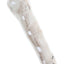 White with Silver 4-inch ceramic chunky bat one-hitter featuring soft gray marbling and smooth contours.