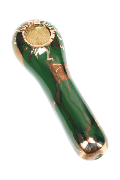 (US Made) 4" Colorful Ceramic Spoon Hand Pipe - P3163