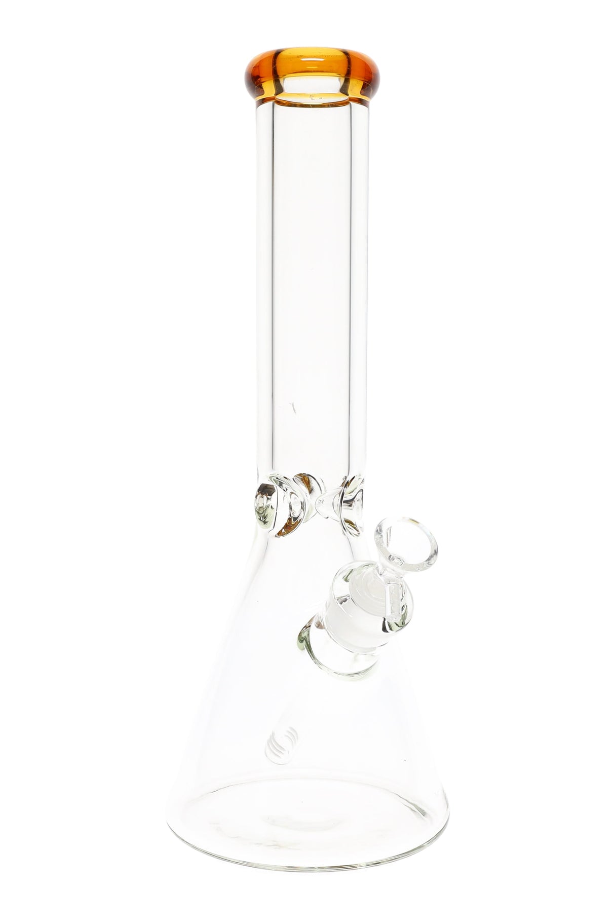 Large 14" 9mm Glass on Glass Beaker Water Pipe with Ice Pinch - WP2350