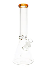 Large 14" 9mm Glass on Glass Beaker Water Pipe with Ice Pinch - WP2350