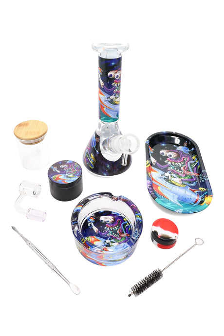 8" Decal Beaker Water Pipe Starter Kit - WP3108