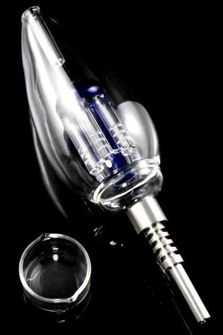 Glass Light Bulb Dab Straw with Tree Perc Kit - B1442