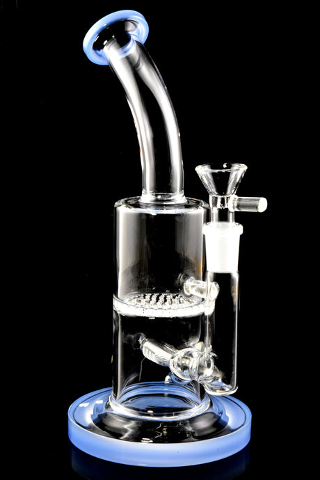 9" Small Stemless GoG Straight Shooter Water Pipe with Inline to Honeycomb Perc - WP2778