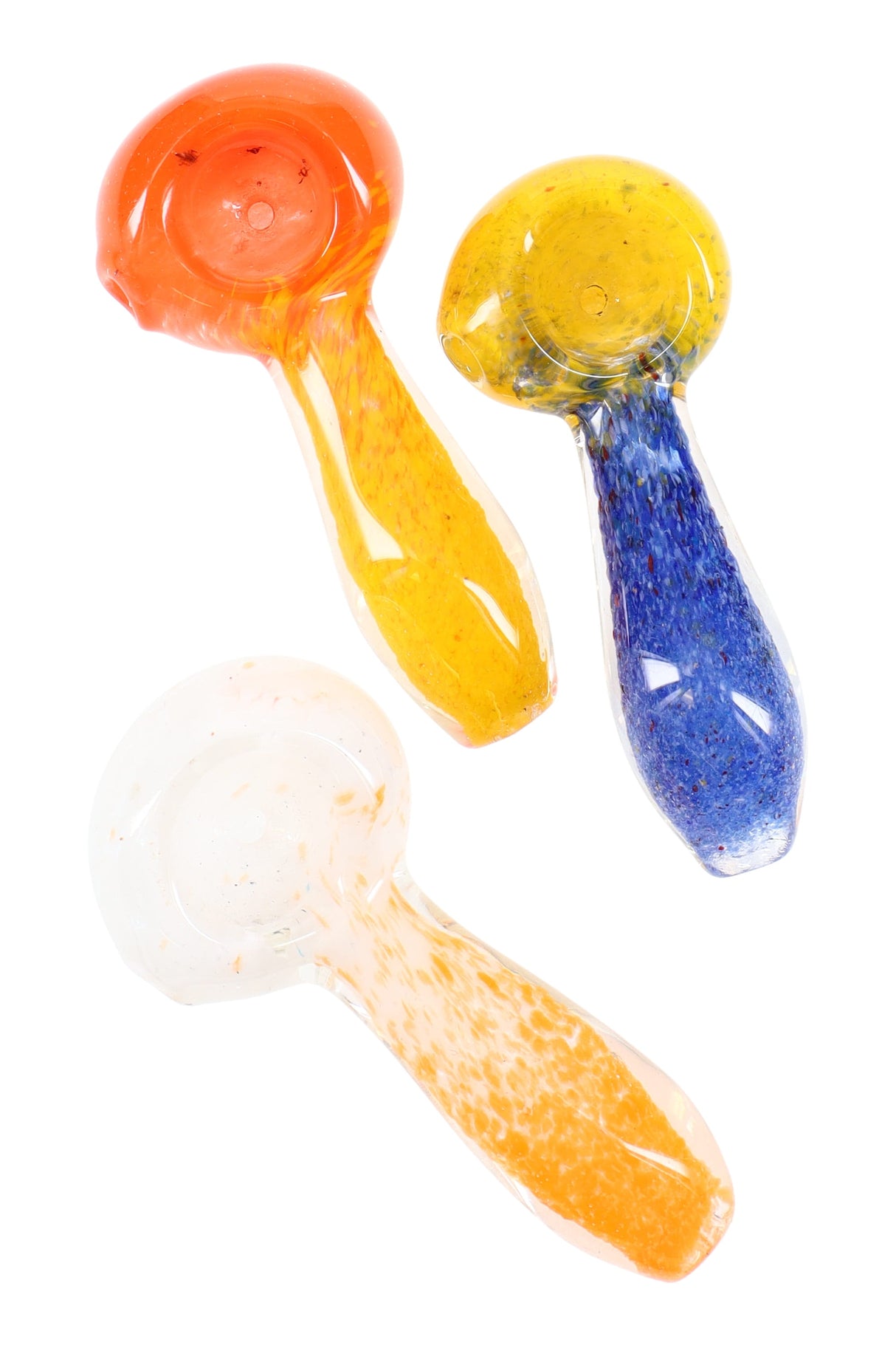 3" Small Multicolor Frit Glass Pipe - P2062