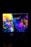 Small Art Glass Rolling Tray – 6½″ × 4¾″ – Selectable Designs