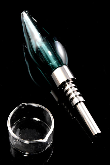 Small Glass Bulb Dab Straw - B1413