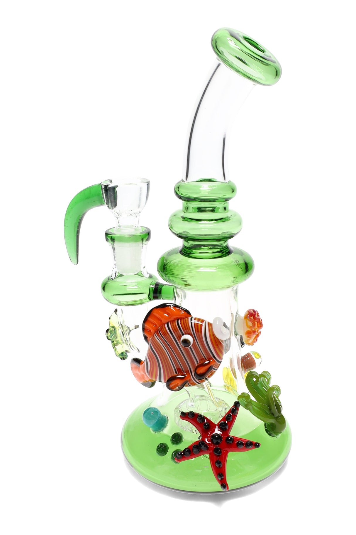 8.5" Small Ocean Motion GoG Stemless Water Pipe with Showerhead Perc - WP3126