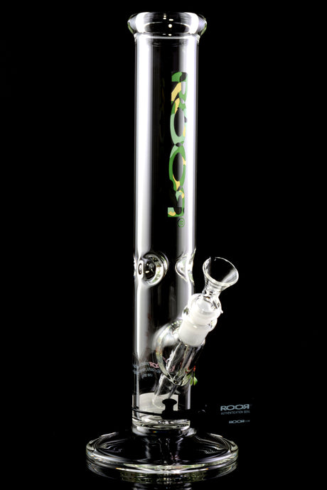 RooR 14" Thick 50mm Glass on Glass Straight Shooter Water Pipe with Ice Pinch - WP2167