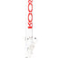 Clear ROOR 18-inch straight tube bong with solid red ROOR logo, glass-on-glass downstem and bowl, ice pinch.