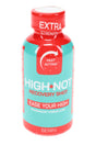 High-Not Extra Strength Recovery Shot, berry flavor; compact 2-oz bottle labeled fast-acting with bold “Ease Your High” branding.