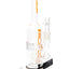 Clear ROOR Tech 12″ stemless straight tube bong with barrel perc, 18.8 mm female joint, reinforced intake, wide flat base, and orange ROOR decal.