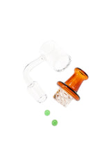 14.5mm Male Domeless Spinner Quartz Banger Nail with Banger Beads - BS887