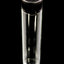 Compact 2.5 mL glass vial with twist cap positioned against deep black glossy surface, illustrating portability