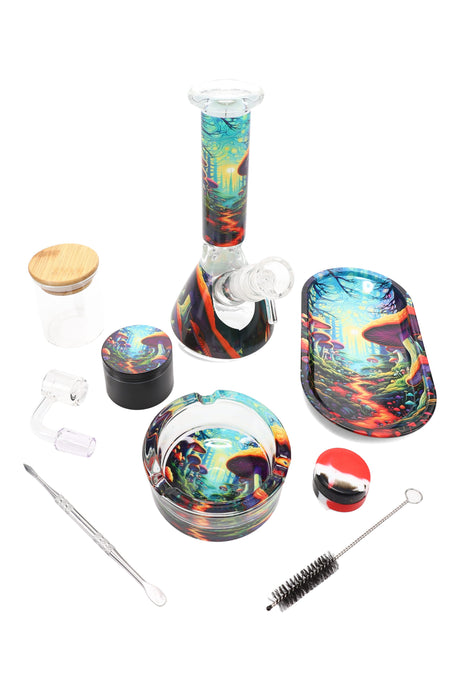 8" Decal Beaker Water Pipe Starter Kit - WP3108