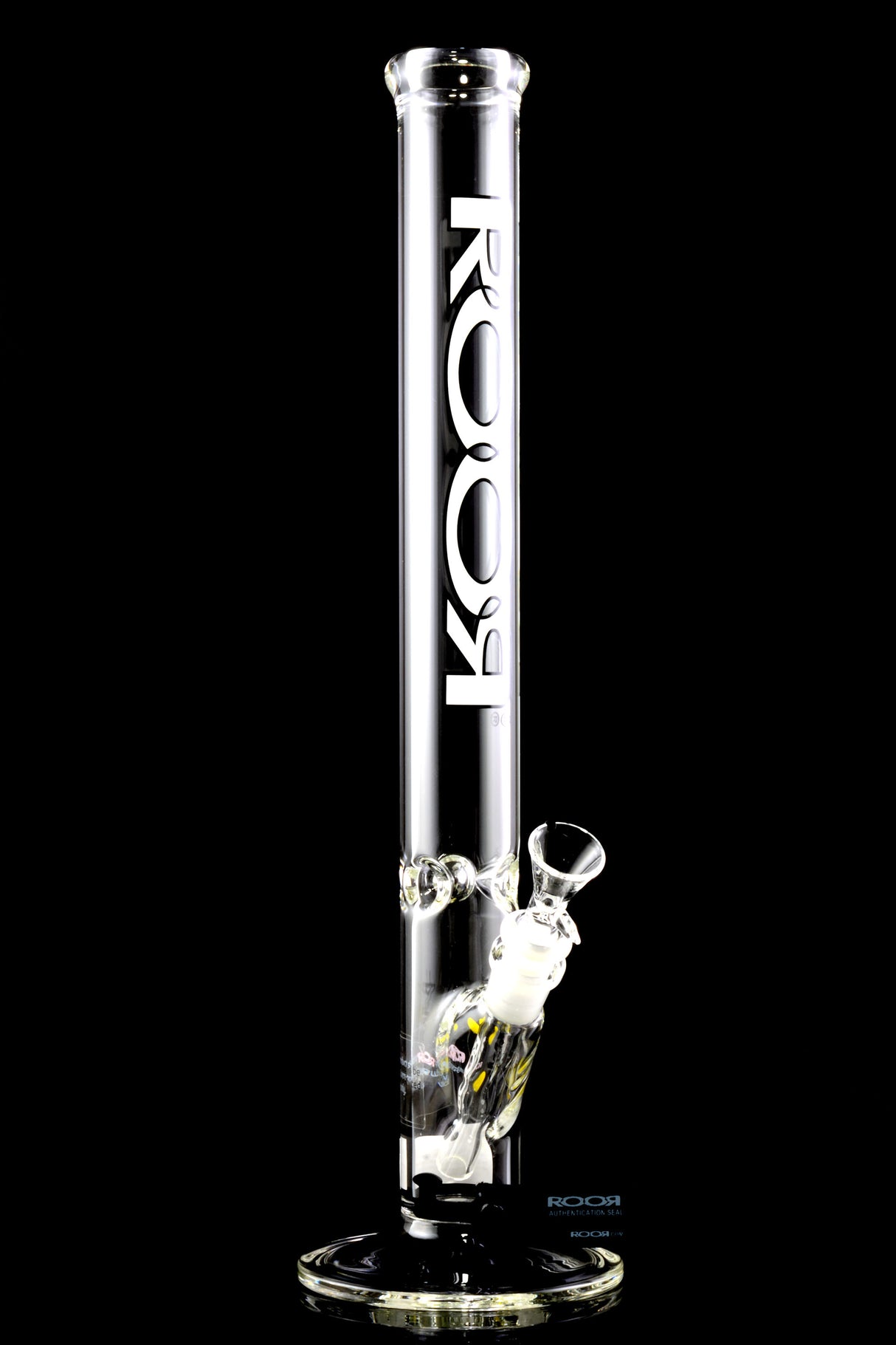 RooR 18" Glass on Glass 45mm Straight Shooter Water Pipe with Ice Pinch - WP2168