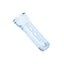 Crystal blue RooR 10 mm glass rolling tip close-up; compact reusable filter with cross-cut end, easy to clean between uses.