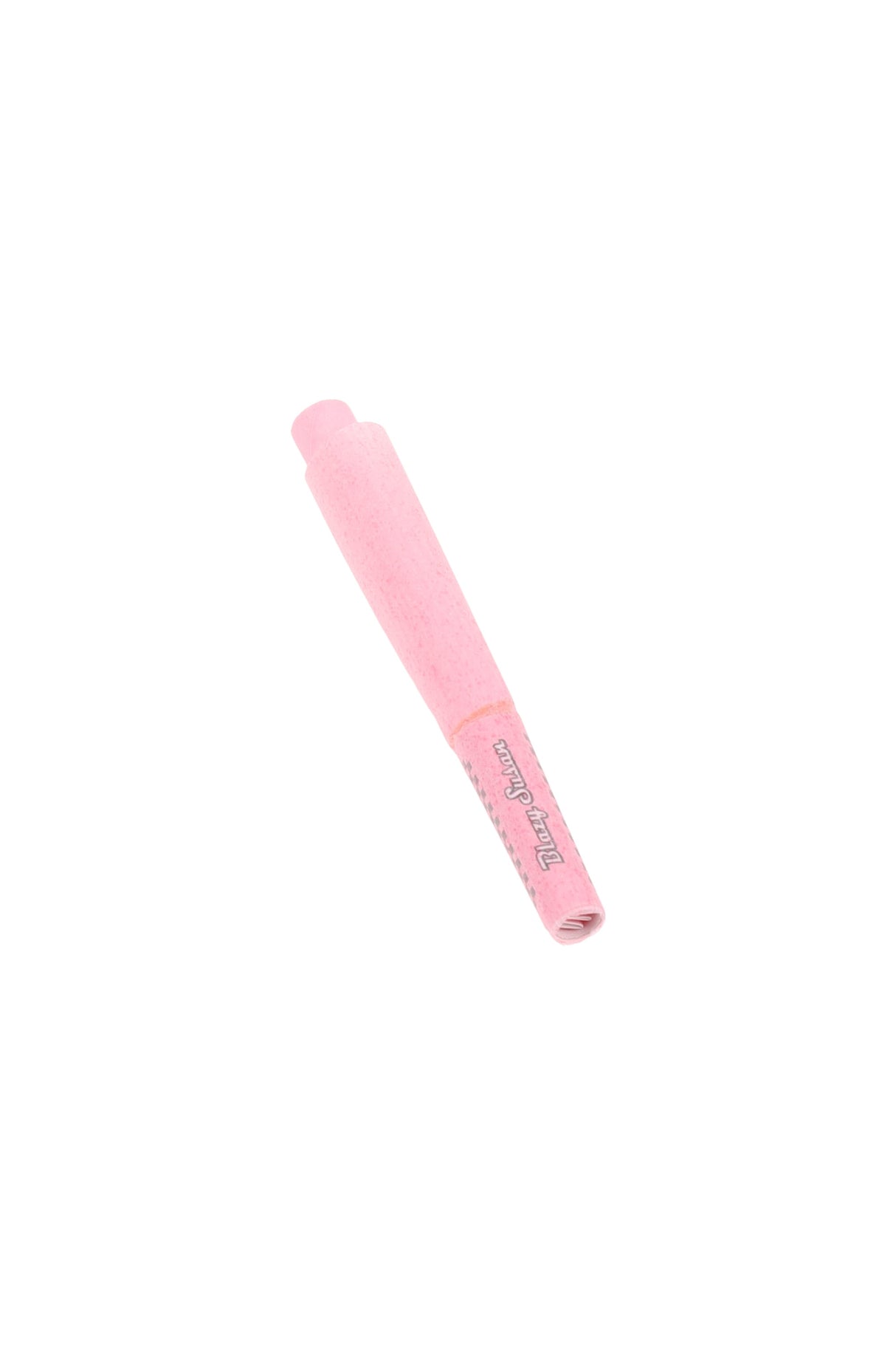 Single Blazy Susan 53 mm shorty pink cone with built-in tip angled on white backdrop, showing ultra-thin paper texture.