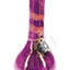 Orchid purple 5″ ceramic mini water pipe featuring gold patterning and rounded base.