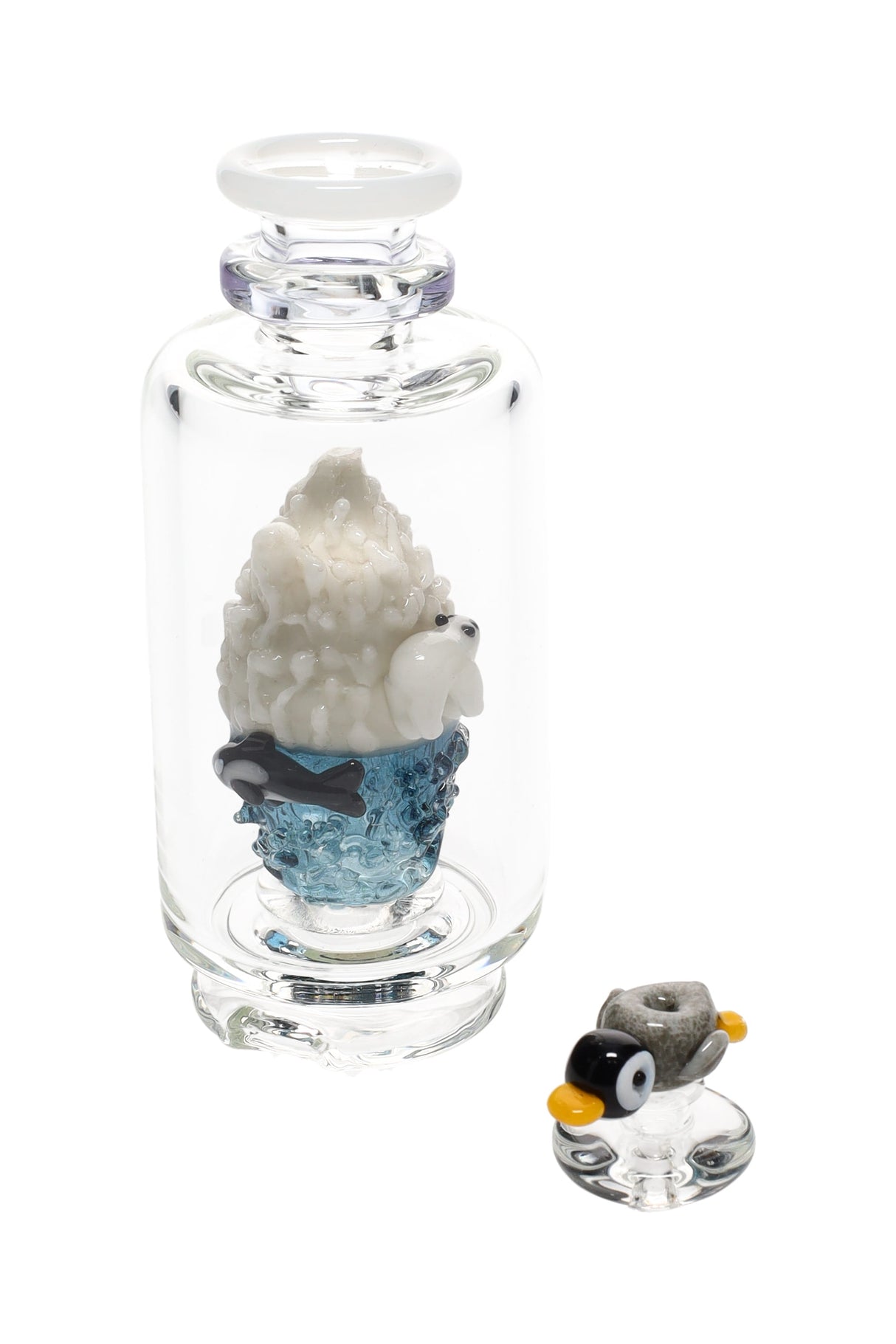 (US Made) "Avenge the Arctic" UV Reactive Puffco Peak Attachment - V0412