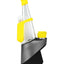 Yellow colorway Travel Pack attached to Peak Pro, showing mouthpiece cover, backpack, and capped chamber.