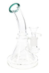 7" Clear Glass on Glass Stemless Beaker Water Pipe with Matrix Stem - WP3159