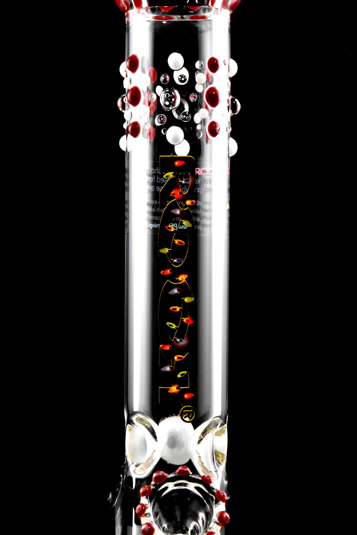 RooR Custom 14" Glass on Glass Beaker Water Pipe with Triple Color Crown - WP2956