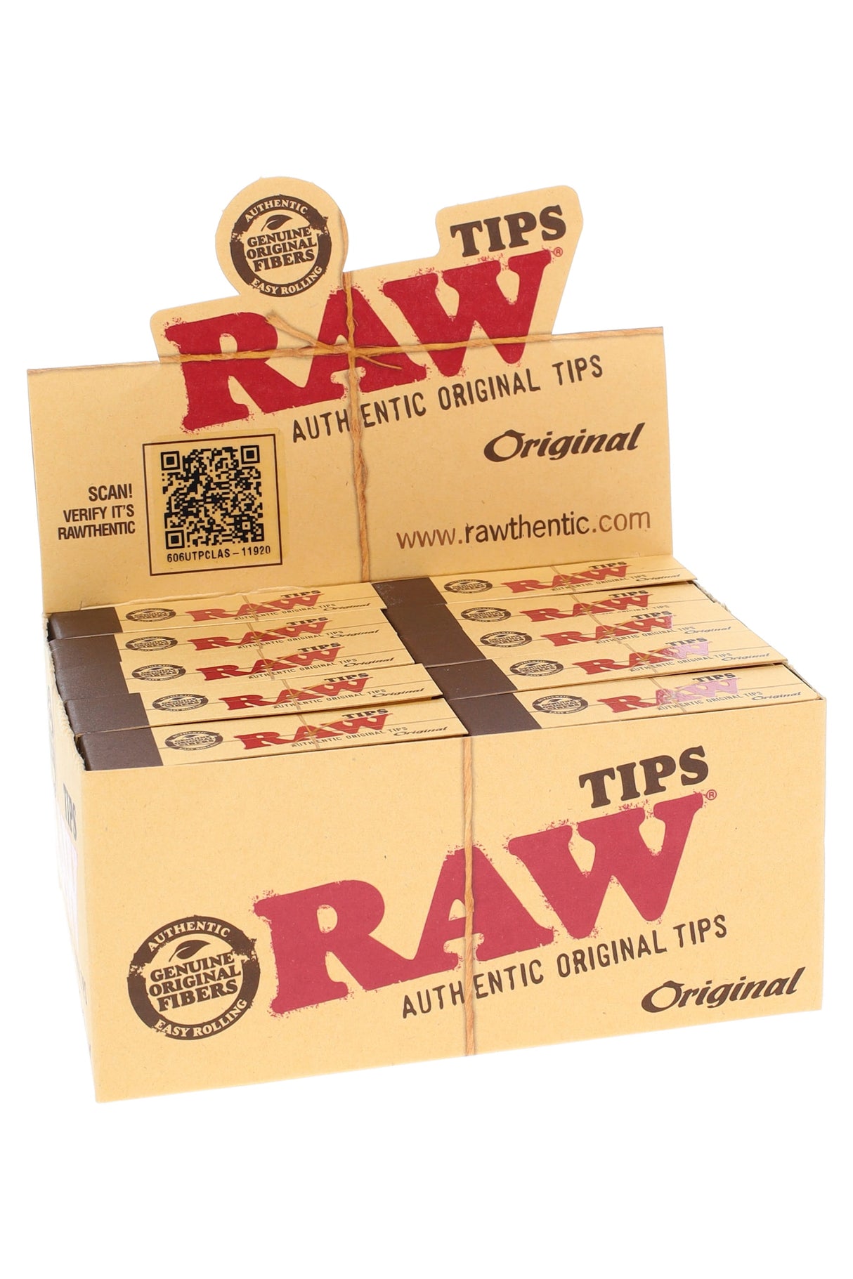 50ct Raw Original Unrefined Tips Display - RP238