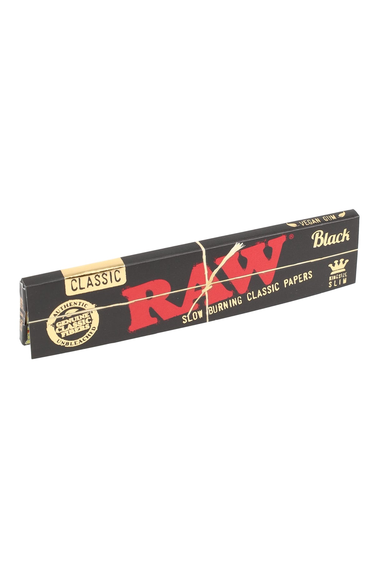 50ct Raw Black King Size Slim Rolling Papers Display - RP233