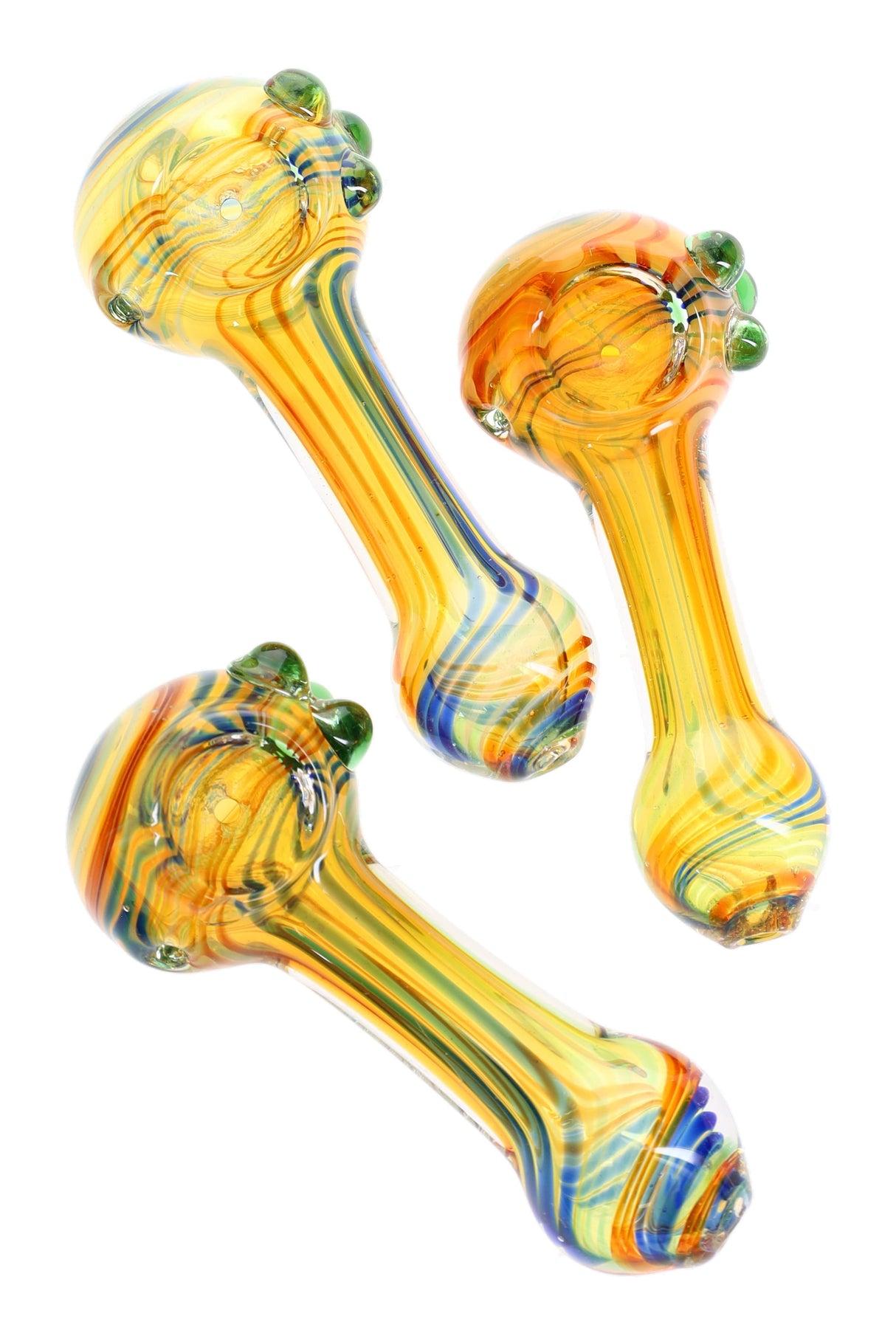 3.5" Color Changing Striped Glass Pipe - P1939