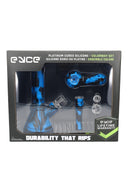 Eyce Colorway Set boxed in blue/black silicone with matching pieces and glass inserts.