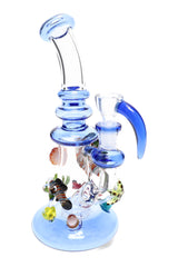 8.5" Small Ocean Motion GoG Stemless Water Pipe with Showerhead Perc - WP3126