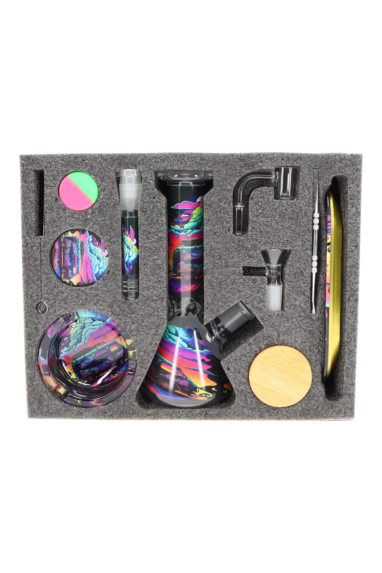 8" Decal Beaker Water Pipe Starter Kit - WP3108