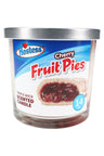 14-oz triple-wick Hostess Cherry Fruit Pies scented candle, deep red wax glass jar with pastry slice artwork and silver lid