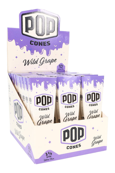 Pop 6 Flavored Ultra Thin 1 1/4" Pre-Rolled Cones Display of 24 - RP361