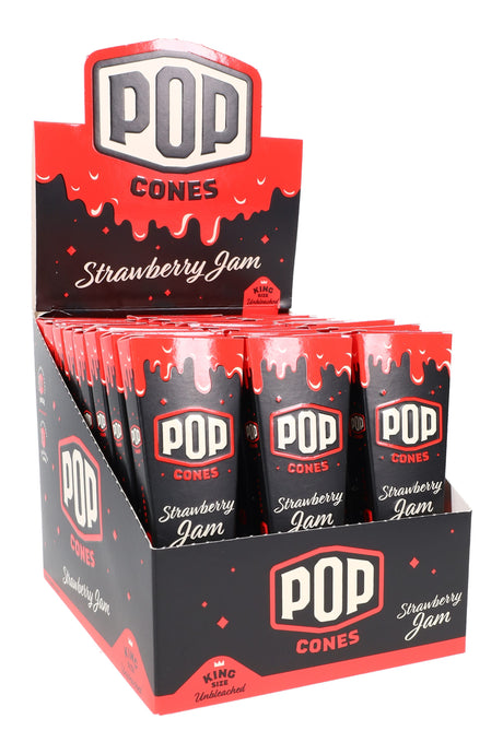 Pop 3 Flavored King Size Pre-Rolled Cones Display of 24 - RP360