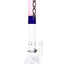 ROOR Tech 18-inch multicolor beaker bong, 5 mm glass, showerhead percolator, glass-on-glass fittings, pink–blue colorway.