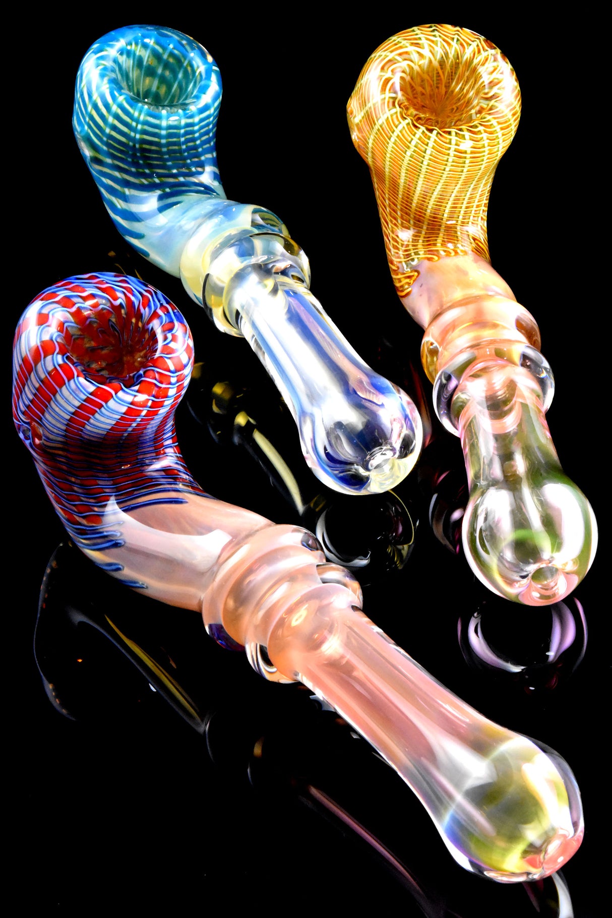 6" Medium Gold Fumed Sherlock Glass Pipe - P1993