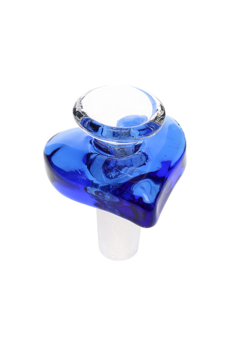 14.5mm Male Glass on Glass Heart Bowl - BS901