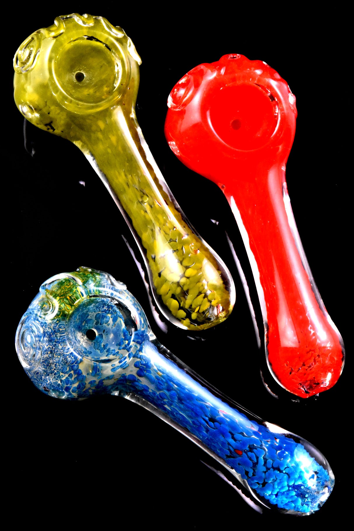 4" Colorful Frit Glass Pipe - P3038