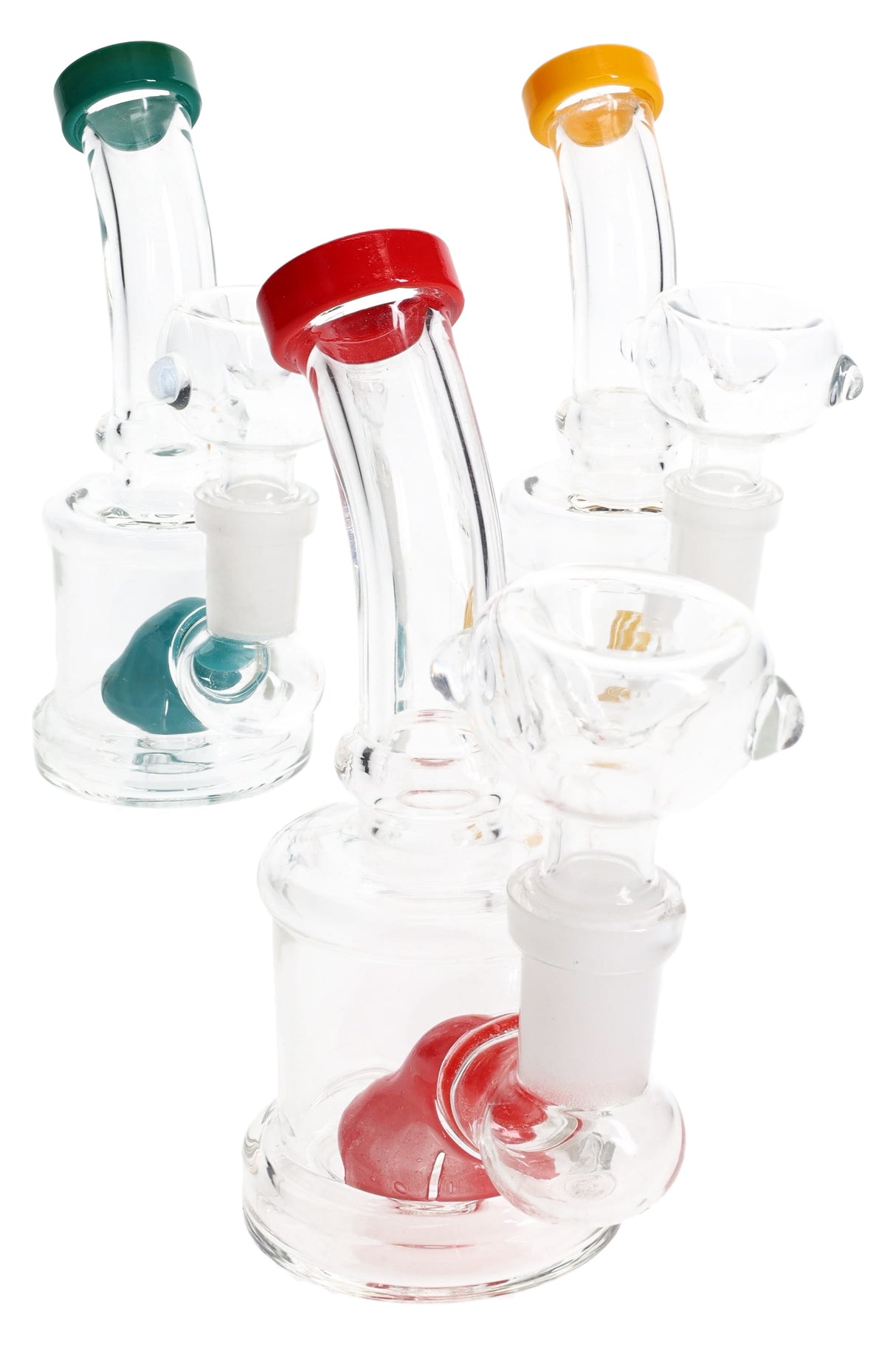 5" Colorful Glass on Glass Water Pipe with Perc - WP3234